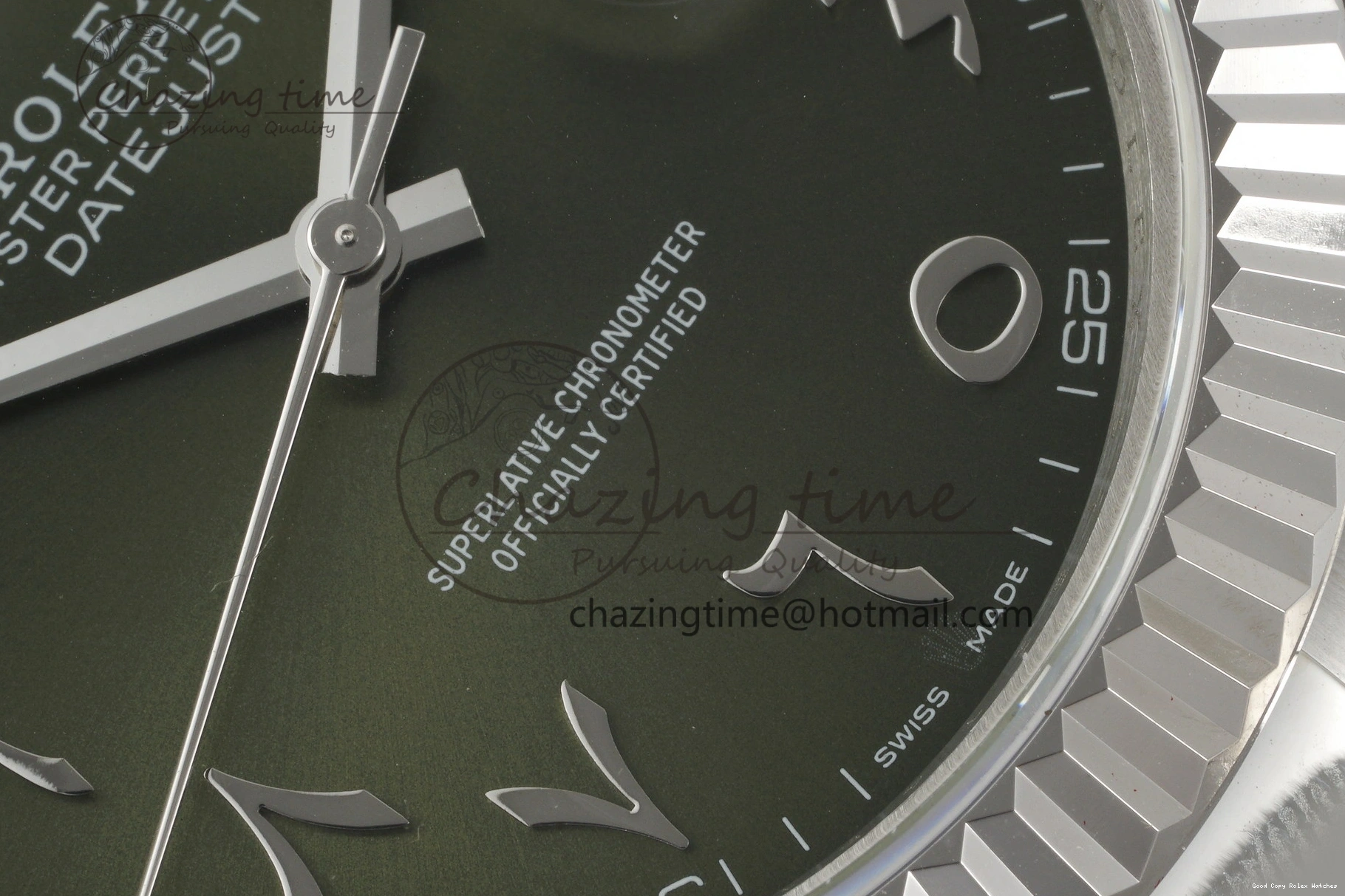 Good Copy Rolex Watches Green 41 V Oyster Steel VR3235 JDF Markers SS Dial Bracelet Sundust Arabic QuickDry DateJust 904L on 2238 0111